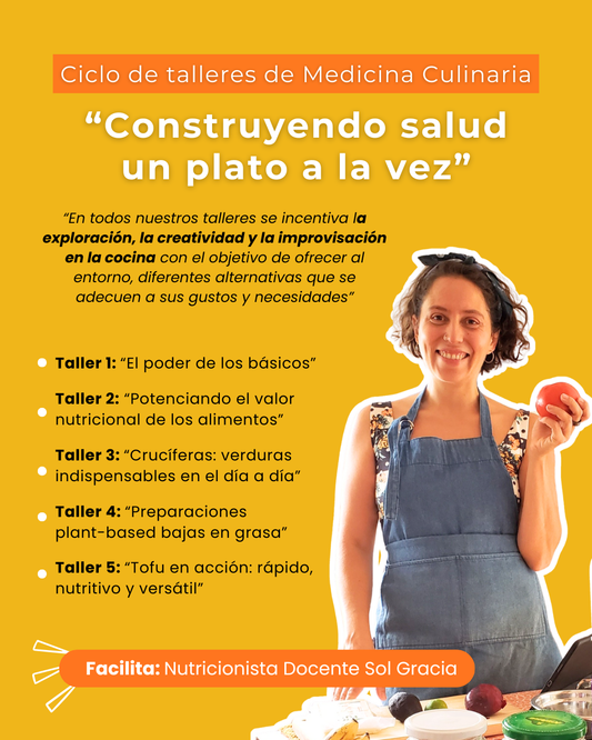 CICLO DE TALLERES DE MEDICINA CULINARIA: “Construyendo salud un plato a la vez” + BONUS ❤️