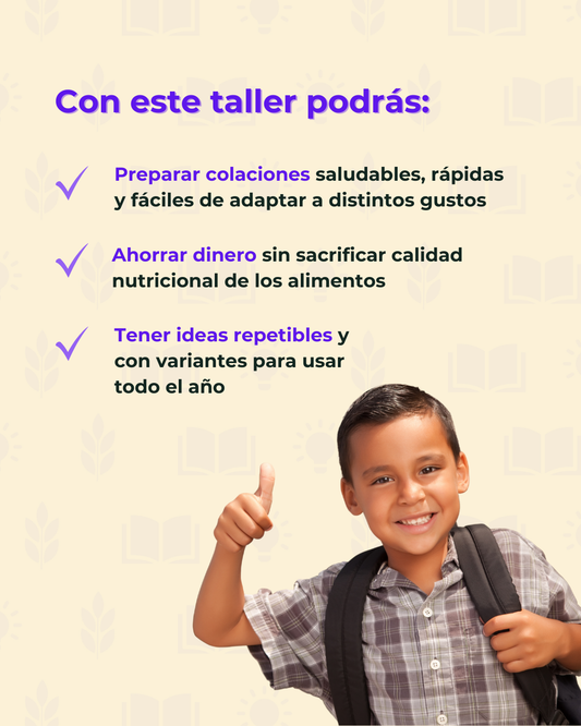 Taller Colaciones Saludables: Cocina Inteligente y Fácil + Planificación de REGALO